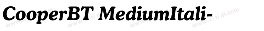 CooperBT MediumItali字体转换